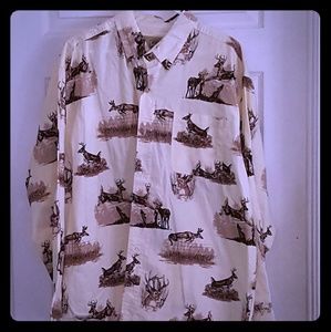 Outdoor Life Deer Button Down Shirt